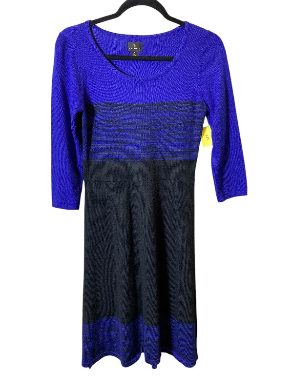 Dress Sweater By Worthington In Black & Blue, Size: S