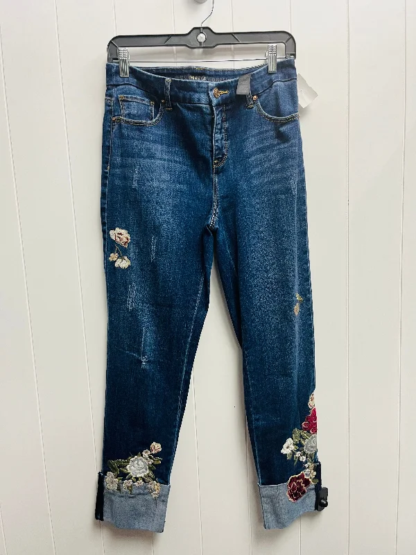 Jeans Skinny By Chicos In Blue Denim, Size: 4