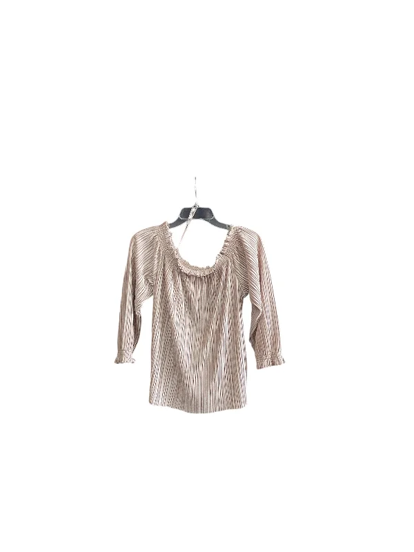 Top Long Sleeve By Banana Republic In Beige, Size: S